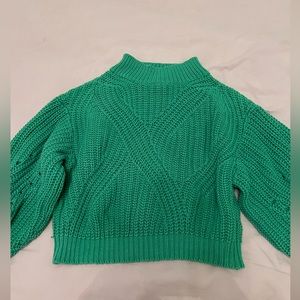 NORDSTROM BP green knit, high-neck sweater